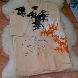 Men shirt short sleeves,fancy imprint